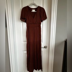 Brown Anthropologie Somerset dress. Excellent condition. Size XS.